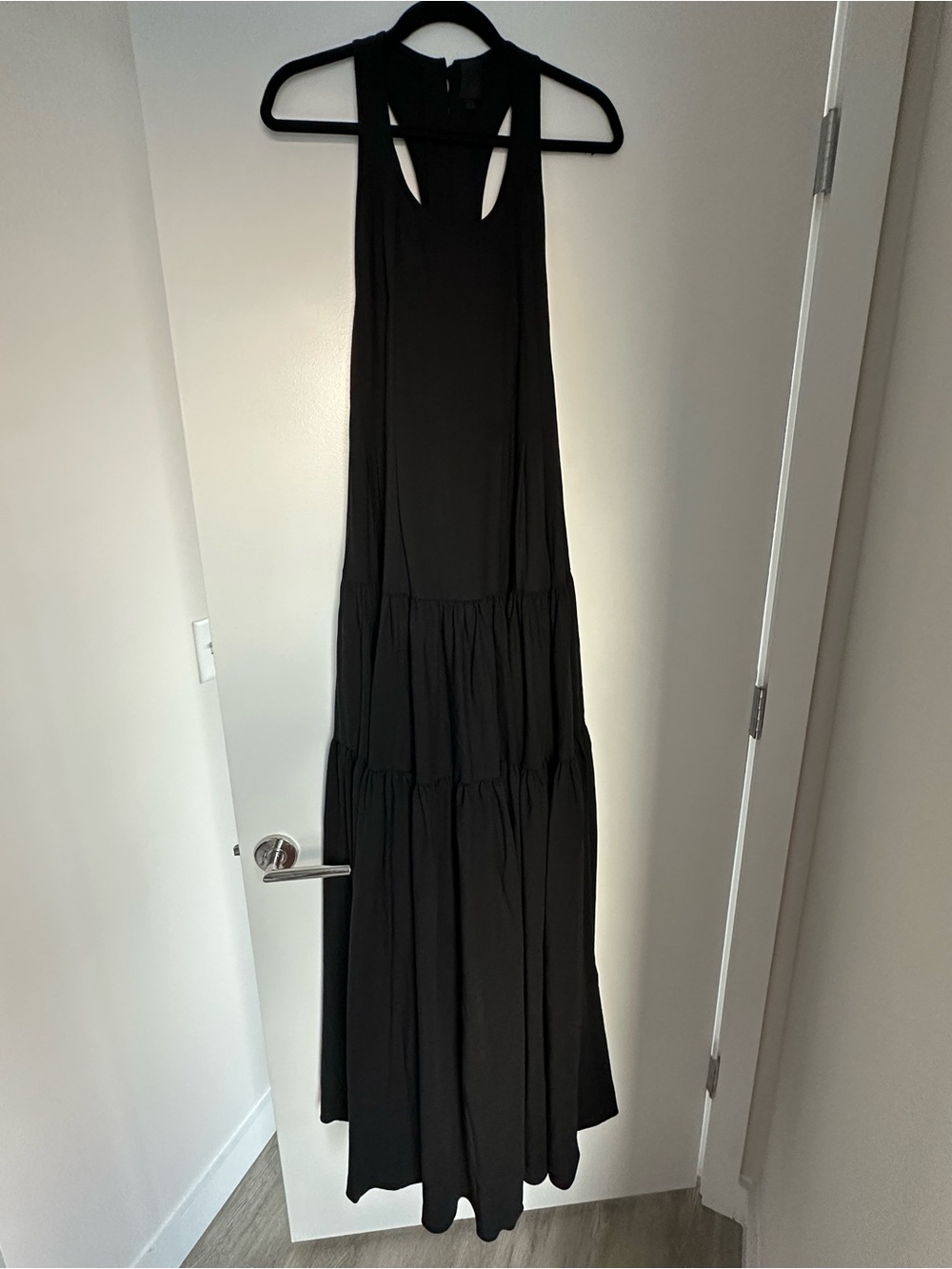 Vera Wang Black Tiered Racerback Maxi Dress - Women
